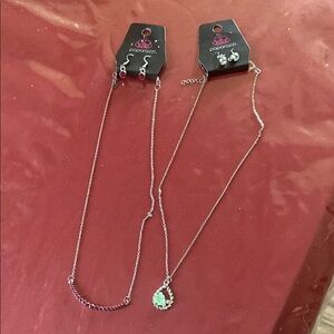 2 sets Paparazzi pink and Green Jewelry Sets
